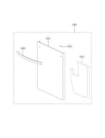 Front Cover Parts parts for Kenmore Elite Dishwasher 72214305910 from AppliancePartsPros.com