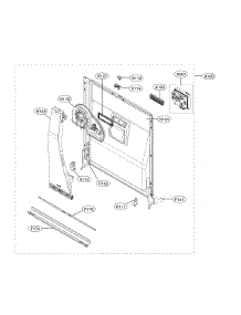 Door Liner Parts parts for Kenmore Elite Dishwasher 72214305910 from AppliancePartsPros.com