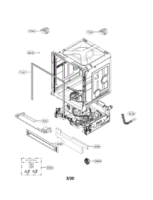 Tub And Base Plate parts for Kenmore Elite Dishwasher 72214355910 from AppliancePartsPros.com