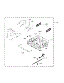 Top Rack Assembly parts for Kenmore Elite Dishwasher 72214355910 from AppliancePartsPros.com