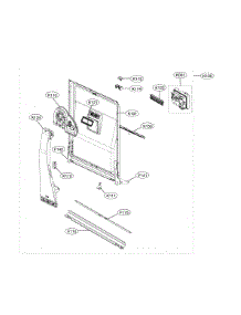 Door Liner Assembly parts for Kenmore Elite Dishwasher 72214355910 from AppliancePartsPros.com