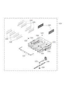 Top Rack Assembly parts for Kenmore Elite Dishwasher 72214357910 from AppliancePartsPros.com