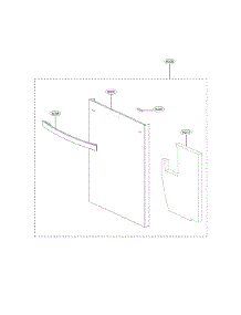 Front Cover Assembly parts for Kenmore Elite Dishwasher 72214357910 from AppliancePartsPros.com