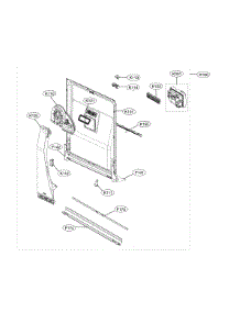 Door Liner Assembly parts for Kenmore Elite Dishwasher 72214357910 from AppliancePartsPros.com