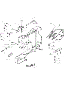 Rear Assy parts for Singer Electronic Sewing Machine 7258CL from AppliancePartsPros.com