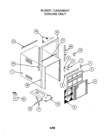 Slider / Casement Cooling Only parts for Carrier Room Air Conditioner 73SCA110 from AppliancePartsPros.com