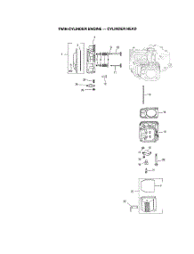 Cylinder Head parts for Kohler Lawn & Garden Engine 752KSV5903 from AppliancePartsPros.com