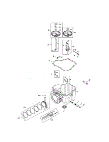 Crankcase parts for Kohler Lawn & Garden Engine 752KSV6000225 from AppliancePartsPros.com