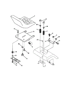 Seat parts for Craftsman Front-Engine Lawn Tractor 756-052 from AppliancePartsPros.com