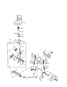 Steering parts for Craftsman Front-Engine Lawn Tractor 756-052 from AppliancePartsPros.com