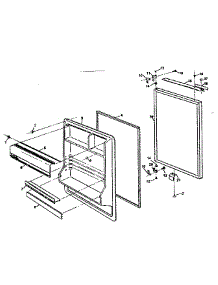Door parts for Kenmore Refrigerator 757.6699612 (7576699612, 757 6699612) from AppliancePartsPros.com