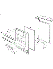 Door parts for Kenmore Refrigerator 757.6699620 (7576699620, 757 6699620) from AppliancePartsPros.com