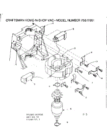 Frame Motor parts for Craftsman Wet/Dry Vacuum 75817851 from AppliancePartsPros.com