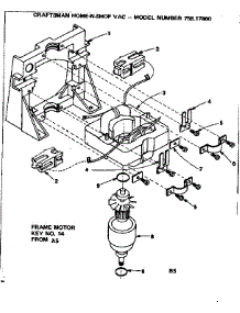 Frame Motor parts for Craftsman Wet/Dry Vacuum 75817860 from AppliancePartsPros.com