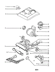 Hood parts for Eureka Upright Vacuum 7602A from AppliancePartsPros.com