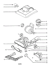 Base parts for Eureka Upright Vacuum 7602B-1 from AppliancePartsPros.com