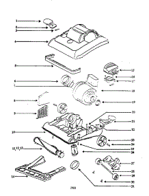 Nozzle And Motor Assembly parts for Eureka Upright Vacuum 7608DTN from AppliancePartsPros.com
