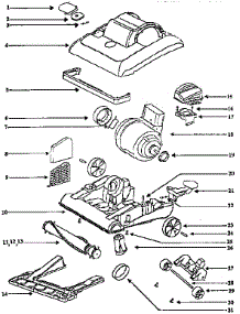 Nozzle And Motor Assembly parts for Eureka Upright Vacuum 7610AT from AppliancePartsPros.com