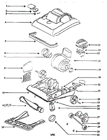 Nozzle And Motor Assembly parts for Eureka Upright Vacuum 7611AT from AppliancePartsPros.com