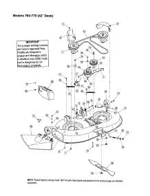 42" Deck - Models 760-779 parts for Mtd Front-Engine Lawn Tractor 762 from AppliancePartsPros.com