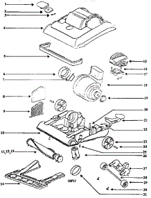 Nozzle And Motor Assembly parts for Eureka Upright Vacuum 7640BT from AppliancePartsPros.com