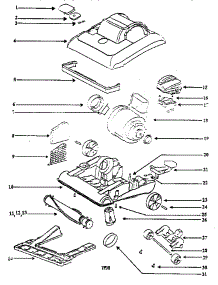 Nozzle And Motor Assembly parts for Eureka Upright Vacuum 7640BTV from AppliancePartsPros.com
