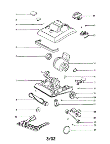 Hood / Base / Motor parts for Eureka Upright Vacuum 7671AT-1 from AppliancePartsPros.com