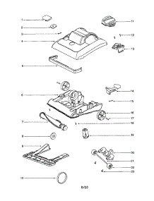 Hood / Base parts for Eureka Upright Vacuum 7671AT-3 from AppliancePartsPros.com
