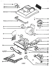 Nozzle And Motor Assembly parts for Eureka Upright Vacuum 7677BTX from AppliancePartsPros.com