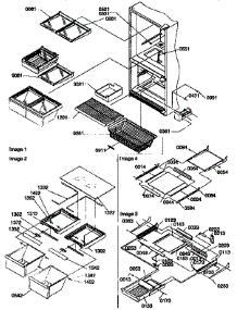 Shelving Assemblies parts for Amana Bottom-Mount Refrigerator 77272-P1311201WW from AppliancePartsPros.com