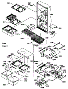 Shelving Assemblies parts for Amana Bottom-Mount Refrigerator 77275-P1311201WE from AppliancePartsPros.com