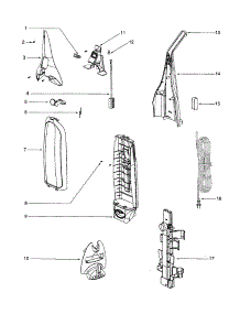 Handle / Rear Housing / Bag Cover parts for Eureka Upright Vacuum 7773ATS-1 from AppliancePartsPros.com