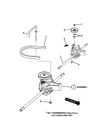 Transmission parts for Snapper Gas Walk-Behind Mower 7800007 (SPV21S) from AppliancePartsPros.com