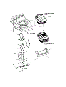 Engine & Blade parts for Snapper Gas Walk-Behind Mower 7800265 (SPV21675FC) from AppliancePartsPros.com