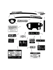 Decals parts for Snapper Front-Engine Lawn Tractor 7800318 from AppliancePartsPros.com