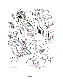 Hood / Seat parts for Snapper Front-Engine Lawn Tractor 7800343 from AppliancePartsPros.com