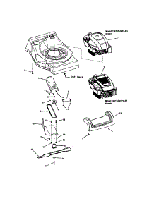 Engine & Blade parts for Snapper Gas Walk-Behind Mower 7800422 (NSPV21675E) from AppliancePartsPros.com
