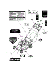 Decals - Electric Start parts for Snapper Gas Walk-Behind Mower 7800829 (SPXV22725) from AppliancePartsPros.com