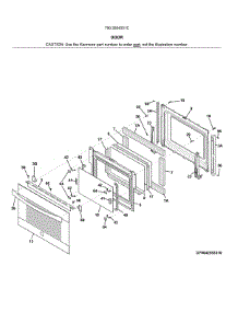 Door parts for Kenmore Elite Gas Range 7903264331C from AppliancePartsPros.com