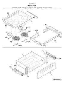 Top / Drawer parts for Kenmore Electric Range 790.42532318 (79042532318, 790 42532318) from AppliancePartsPros.com