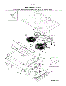 Main Top / Surface Units parts for Kenmore Elite Electric Cooktop 79045319412 from AppliancePartsPros.com