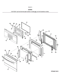 Doors parts for Kenmore Elite Wall Oven/Microwave Combo 79049113412 from AppliancePartsPros.com