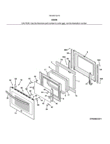 Door parts for Kenmore Electric Wall Oven 790.49513316 (79049513316, 790 49513316) from AppliancePartsPros.com