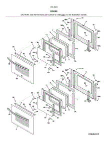 Doors parts for Kenmore Electric Wall Oven 790.49532317 (79049532317, 790 49532317) from AppliancePartsPros.com