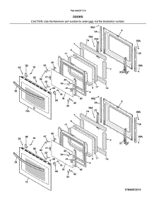 Doors parts for Kenmore Electric Wall Oven 790.49537713 (79049537713, 790 49537713) from AppliancePartsPros.com