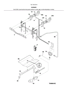 Burner parts for Kenmore Gas Range 790.73033316 (79073033316, 790 73033316) from AppliancePartsPros.com