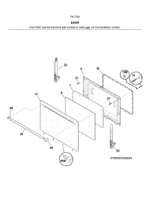 Door parts for Kenmore Gas Range 790.73039316 (79073039316, 790 73039316) from AppliancePartsPros.com
