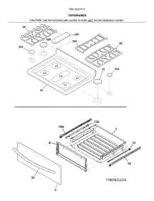 Top / Drawer parts for Kenmore Gas Range 790.74237713 (79074237713, 790 74237713) from AppliancePartsPros.com