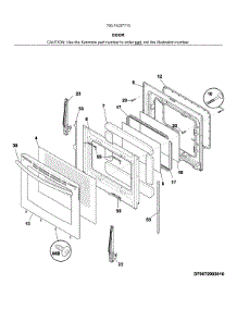 Door parts for Kenmore Gas Range 790.74237713 (79074237713, 790 74237713) from AppliancePartsPros.com
