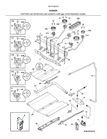 Burner parts for Kenmore Gas Range 790.74333315 (79074333315, 790 74333315) from AppliancePartsPros.com
